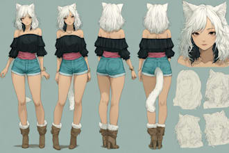 draw furry ref sheet furry reference sheet anime character