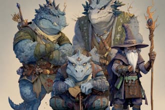 make your dnd character, dnd party and fantasy character