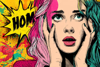 create a unique street pop art collage