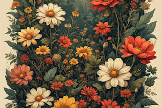draw a unique and timeless botanical illustration