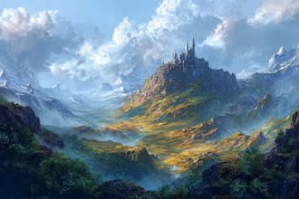 draw stunning fantasy landscape artwork