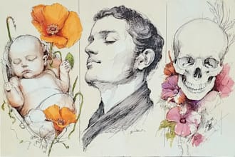 draw medical art, anatomy and biology diagrams