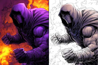 digitally color your comic book, cover or illustration