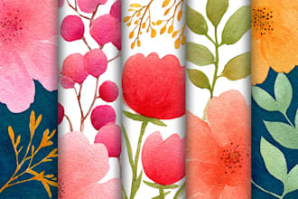 create watercolor seamless pattern