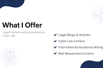 write legal content, law blogs and cyber law articles