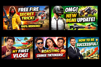 professional youtube thumbnail for gaming or vlog