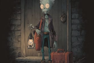 do a vintage fantasy horror fun cartoon character art
