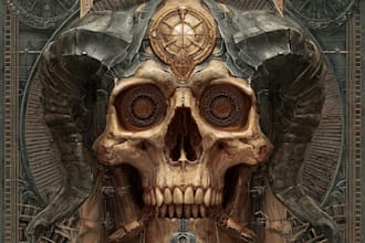 design a metal album cover artwork