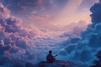 design a dreamy surreal or fantasy music cover