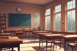 draw vtuber anime background, visual novel