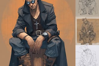 create comic book and custom illustration