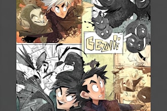 draw a special comics and illustration