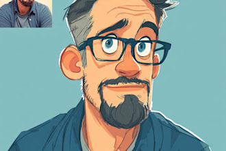 portrait into a disney style cartoon