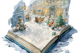 do christmas children story book illustration