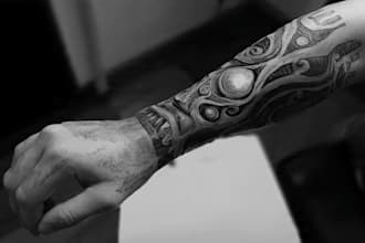 draw a realistic realism tattoo design for you