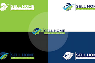 design real estate, home, property and construction logo