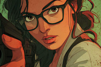 draw a comic book page illustration or webtoon episodes