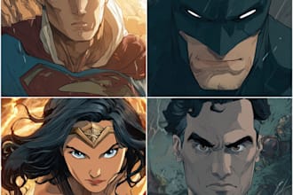 you dc or marvel style comic book and superhero