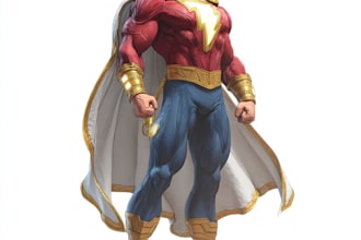 draw you dc or marvel style comic book and superhero