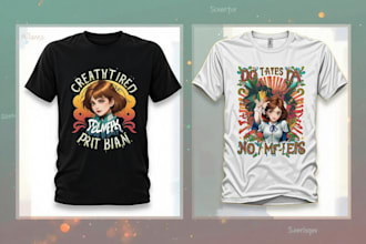 do typography t shirt and custom graphic bulk t shirt design