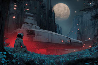 create sci fi concept art for games, films