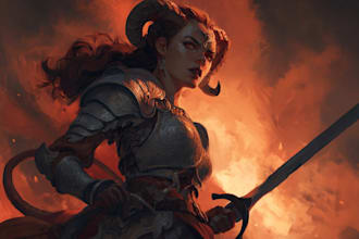 design a fabulous conceptual fantasy character art illustration