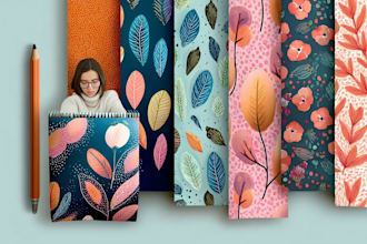 design a seamless surface pattern print