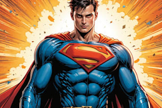 create print ready comic book cover illustrations