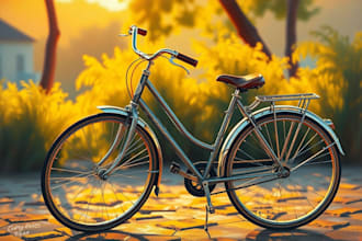 paint your cycle oil painting style