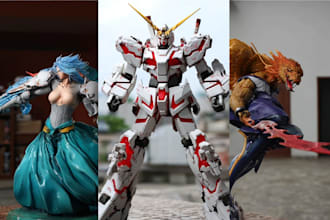 make print and customize your gundam, gunpla fan art