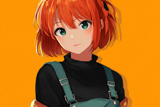 draw unique anime art illustration for you