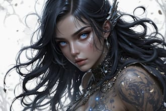 create high quality fantasy character artwork
