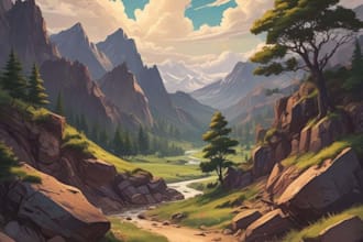 draw anime background art illustration for vtuber stream