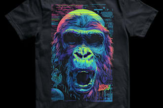 create custom graphic t shirt design for streetwear brand