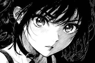 illustration in anime or manga style
