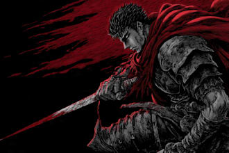 manga page custom dark berserk style art in high quality