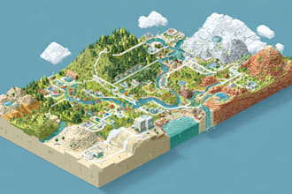 design vector or isometric map illustration