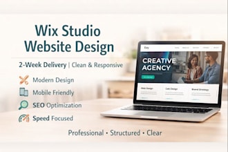 design professional wix studio website with modern layout