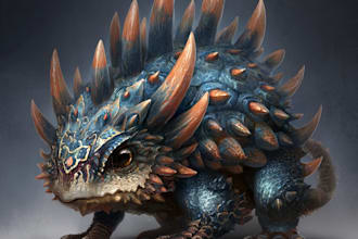 do creature or monster concept illustration for game