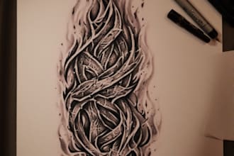 design traditional or modern tribal tattoo art