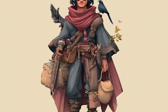 draw your dnd character ar illustration for you