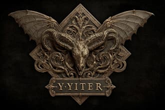 make medieval, fantasy,, rustic, and game logo