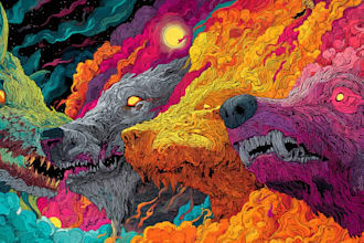 do amazing psychedelic and trippy illustration
