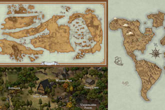 create animated maps, fantasy map illustrations, 2d map design, historical map