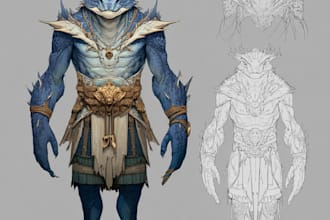 fantasy dnd character art and dnd character