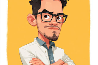 draw a cartoon caricature, logo, portrait, or avatar