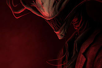 draw scary horror creature and fantasy character