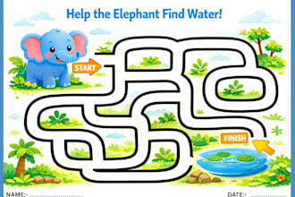 create custom kids activity and learning books PDF