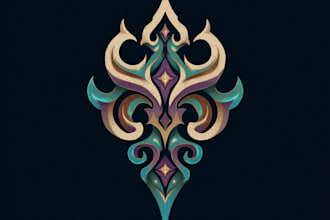 design fantasy game logo and branding