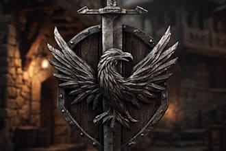 design medieval, fantasy, rpg gaming logo